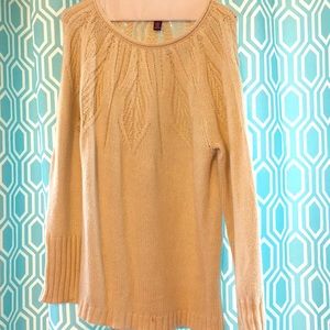 Chaps white embroidered sweater